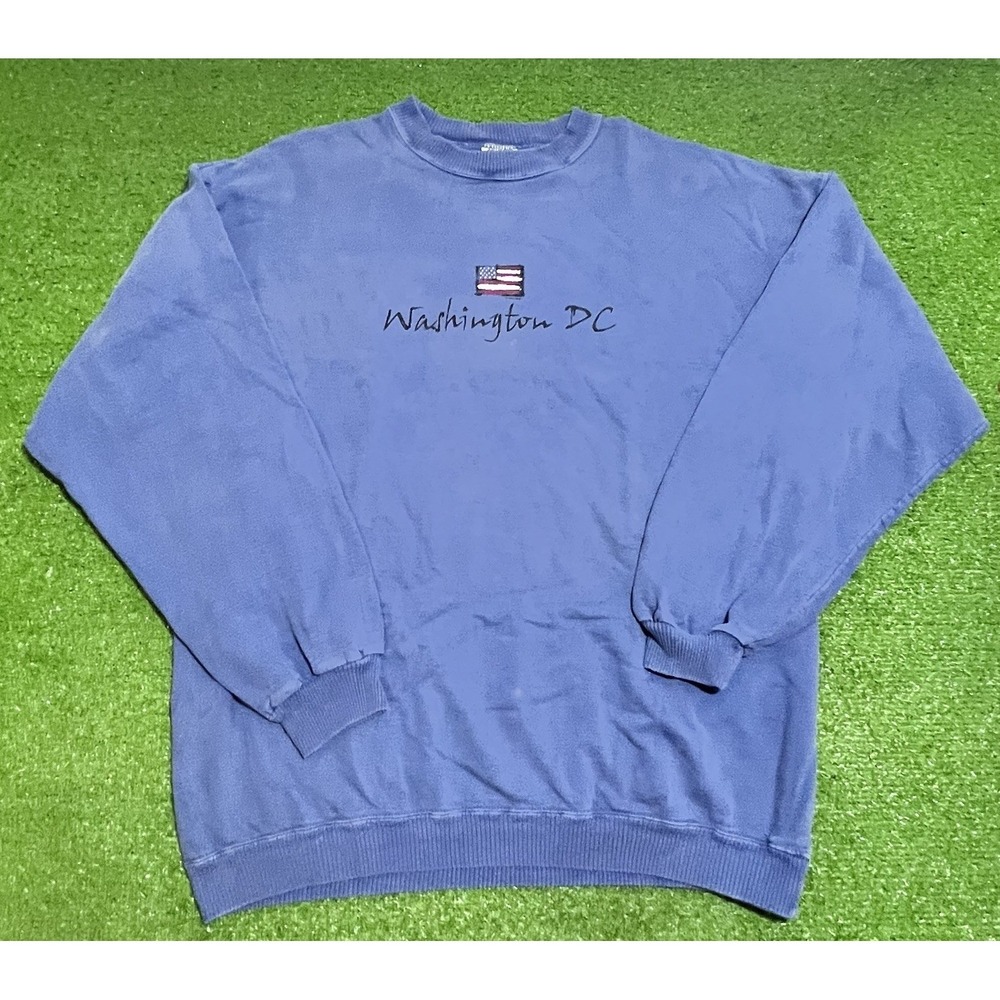Vintage Crewneck‎ Sweatshirt XL 90s Baggy Got Heavy Cotton U.S. Flag Artforms